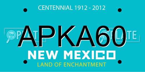 APKA60 New Mexico License Plate
