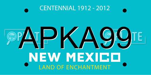 APKA99 New Mexico License Plate