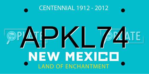 APKL74 New Mexico License Plate