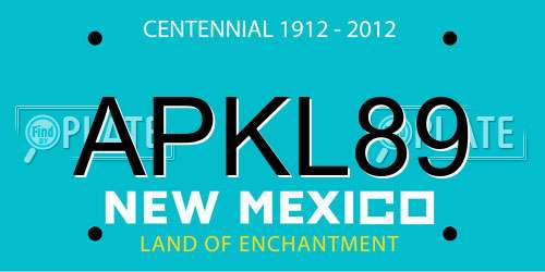 APKL89 New Mexico License Plate