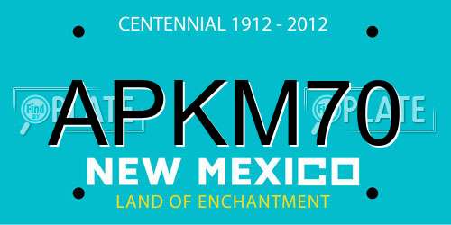 APKM70 New Mexico License Plate