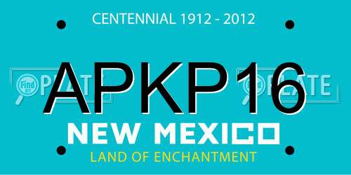 APKP16 New Mexico License Plate