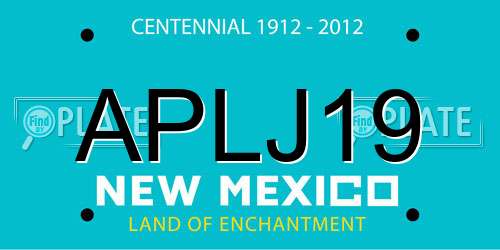 APLJ19 New Mexico License Plate