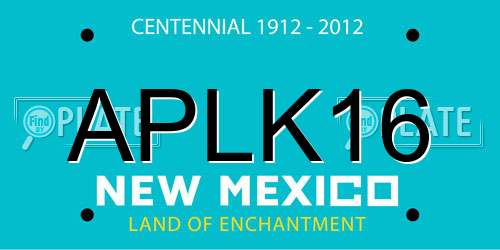 APLK16 New Mexico License Plate