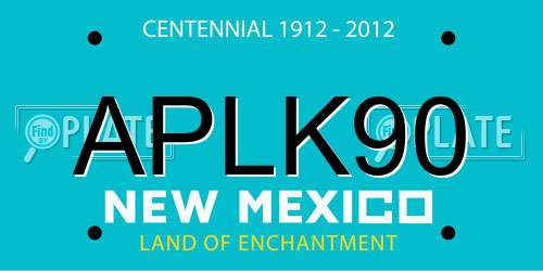 APLK90 New Mexico License Plate