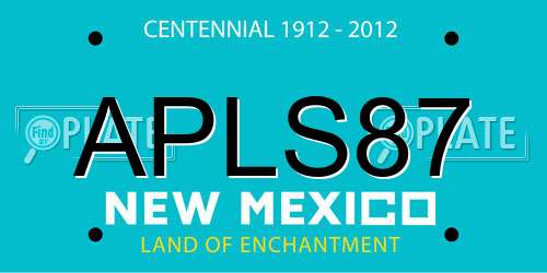APLS87 New Mexico License Plate