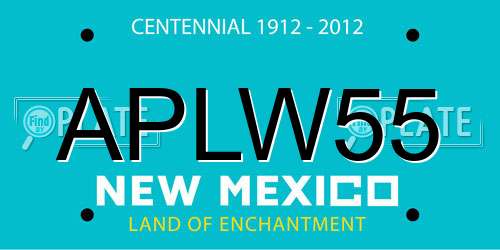 APLW55 New Mexico License Plate