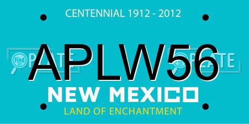 APLW56 New Mexico License Plate
