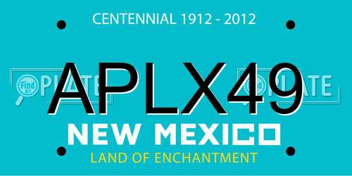 APLX49 New Mexico License Plate
