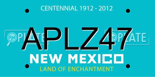 APLZ47 New Mexico License Plate
