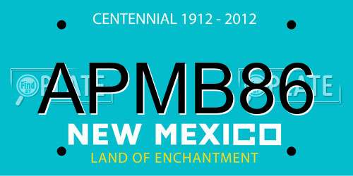 APMB86 New Mexico License Plate