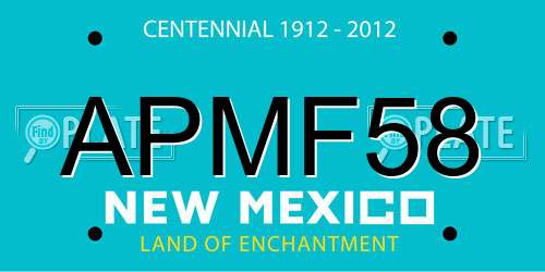 APMF58 New Mexico License Plate