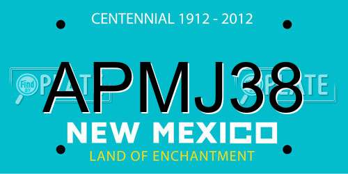 APMJ38 New Mexico License Plate