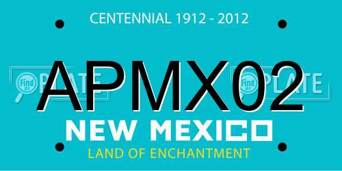APMX02 New Mexico License Plate