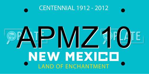 APMZ10 New Mexico License Plate