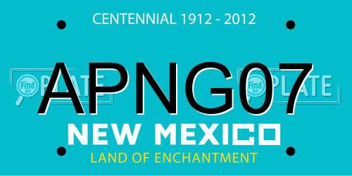 APNG07 New Mexico License Plate