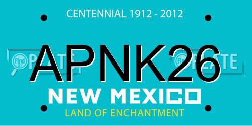 APNK26 New Mexico License Plate