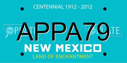 APPA79 New Mexico License Plate