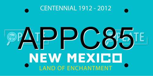 APPC85 New Mexico License Plate
