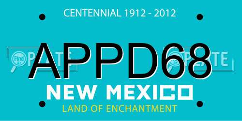 APPD68 New Mexico License Plate