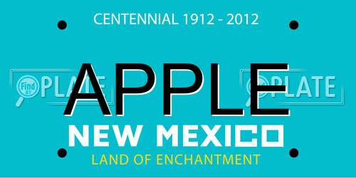 APPLE New Mexico License Plate