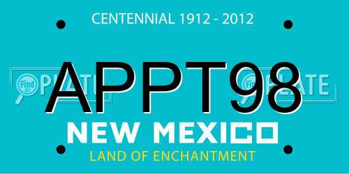 APPT98 New Mexico License Plate
