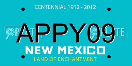 APPY09 New Mexico License Plate
