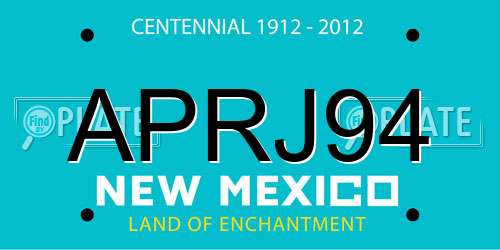 APRJ94 New Mexico License Plate