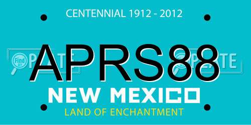 APRS88 New Mexico License Plate