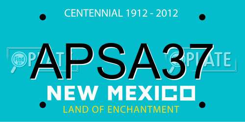 APSA37 New Mexico License Plate