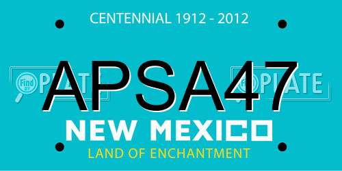 APSA47 New Mexico License Plate