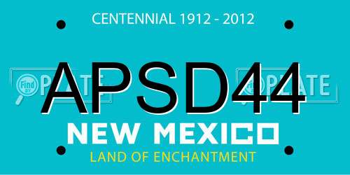 APSD44 New Mexico License Plate