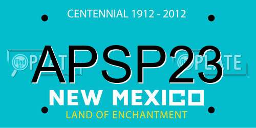 APSP23 New Mexico License Plate