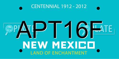 APT16F New Mexico License Plate