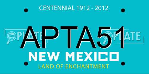 APTA51 New Mexico License Plate