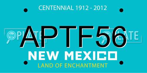 APTF56 New Mexico License Plate