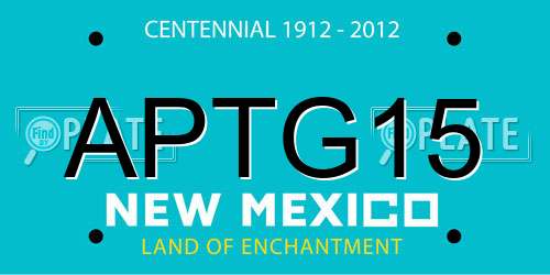 APTG15 New Mexico License Plate