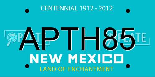APTH85 New Mexico License Plate