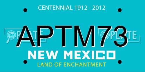 APTM73 New Mexico License Plate