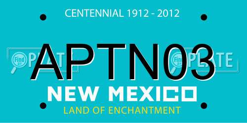 APTN03 New Mexico License Plate
