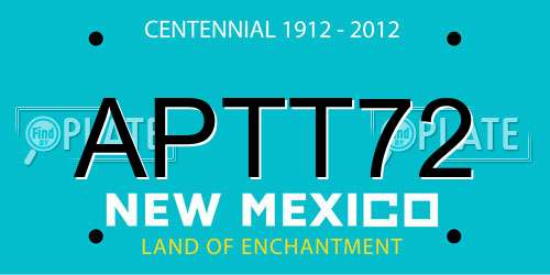 APTT72 New Mexico License Plate