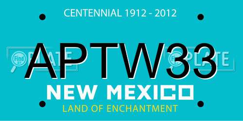 APTW33 New Mexico License Plate