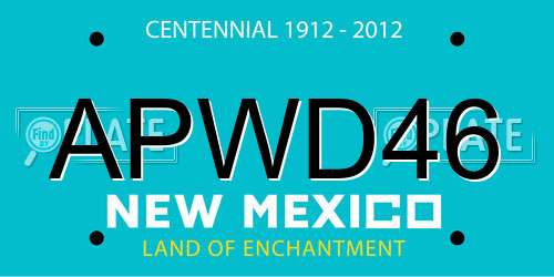 APWD46 New Mexico License Plate