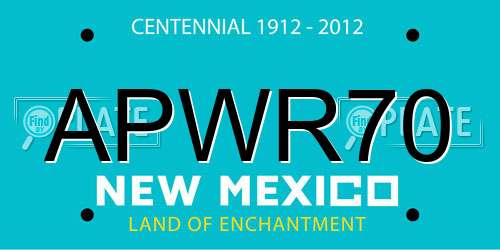 APWR70 New Mexico License Plate