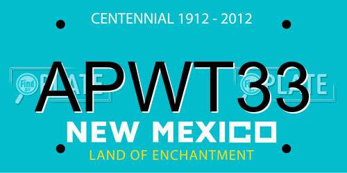 APWT33 New Mexico License Plate