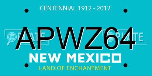 APWZ64 New Mexico License Plate