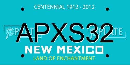 APXS32 New Mexico License Plate