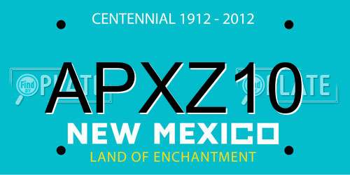 APXZ10 New Mexico License Plate