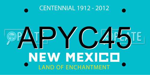 APYC45 New Mexico License Plate
