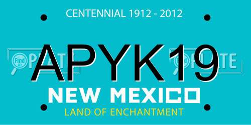 APYK19 New Mexico License Plate